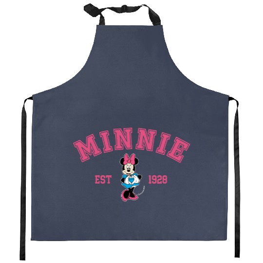 Minnie Est 1928 Kitchen Aprons, Disney Kitchen Aprons, Minnie Mouse Kitchen Aprons, Disney Fan Gift