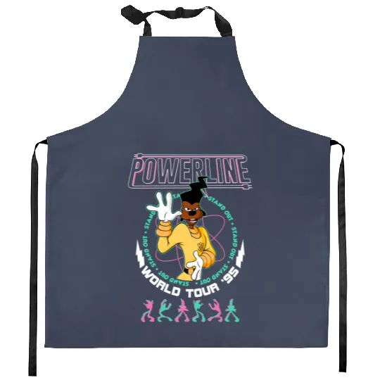 Disney Powerline Goofy Movie Kitchen Aprons, Disney Goofy Movie Powerline