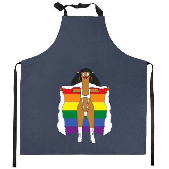 Bobs burgers marshmallow Kitchen Aprons