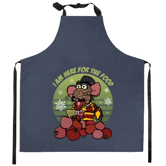 Rizzo the Rat I Am Here For The Food  Kitchen Aprons, Disney The Muppet Christmas Carol Kitchen Aprons