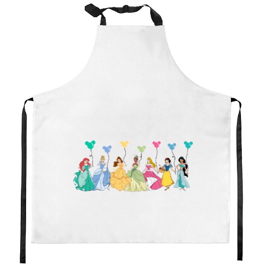 Disney Princess Balloons Kitchen Aprons, Disney Girls Kitchen Aprons