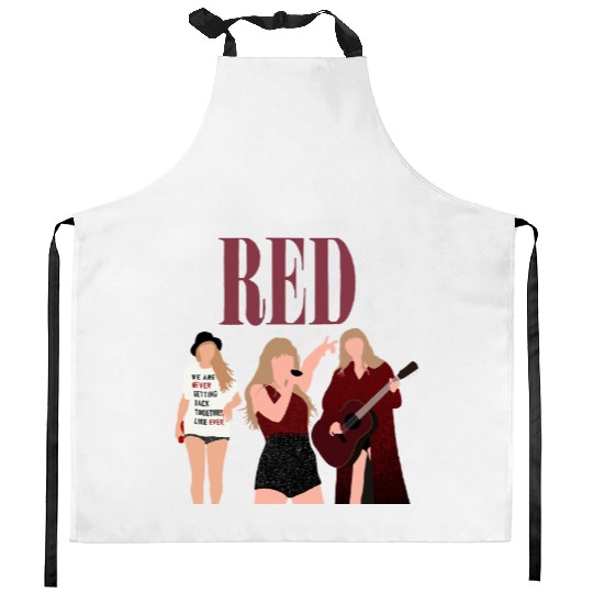 taylorswift red eras tour art Kitchen Aprons