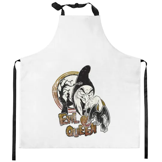 Disney Snow White Witch Poison Apple Graphic Kitchen Aprons, Princess Snow White Kitchen Aprons, Vintage