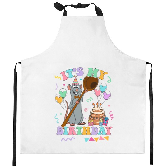 Ratatouille Remy It's My Birthday Kitchen Aprons Disney Family Matching Kitchen Aprons