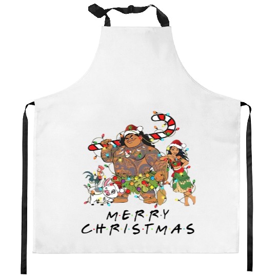 Disney Christmas Kitchen Aprons, Moana Christmas Kitchen Aprons