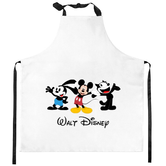Julius the Cat Oswald the Lucky Rabbit Mickey Mouse Kitchen Aprons, Disney Trip Kitchen Aprons