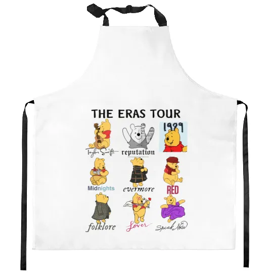 Winnie The Pooh Eras Tour Kitchen Aprons, Disney Pooh Kitchen Aprons, Pooh Bear Kitchen Aprons, Winnie The Pooh Kitchen Aprons