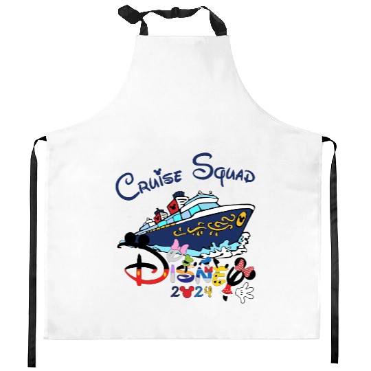 Disney Cruise Squad Kitchen Aprons, 2024 Cruise Kitchen Aprons, Disney Family Cruise Kitchen Aprons, Disney Vacation Kitchen Aprons, Disney Cruise Trip Kitchen Aprons