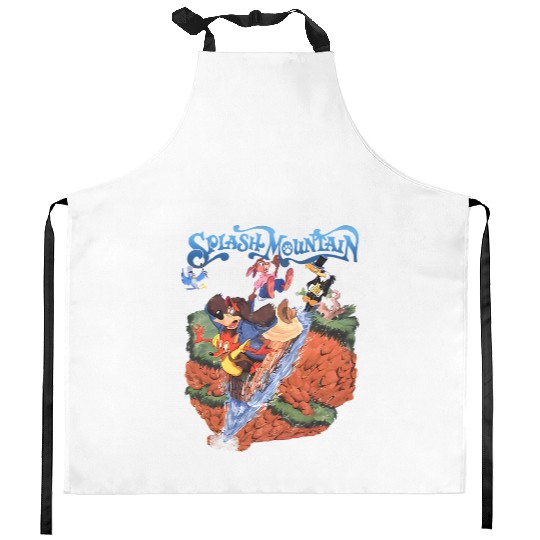 Vintage Disney Splash Mountain Kitchen Aprons, Disney Mountain Kitchen Aprons, Brer Rabbit, Brer Bear, Water Ride Disneyworld Kitchen Aprons