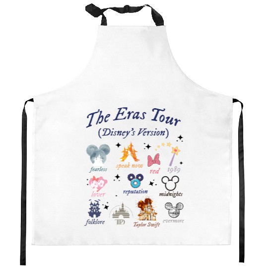 Eras Tour Disney Kitchen Aprons, Swift Happiest Magical Place Gift