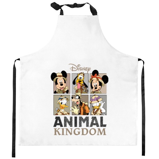 Disney Mickey Safari  Kitchen Aprons, Retro Disney Animal Kingdom Mickey Kitchen Aprons