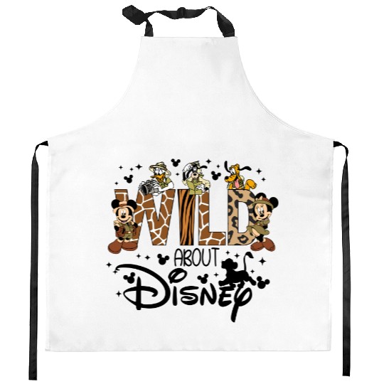 BM Retro Wild About Disney Kitchen Aprons, Disney Animal Kingdom Kitchen Aprons,