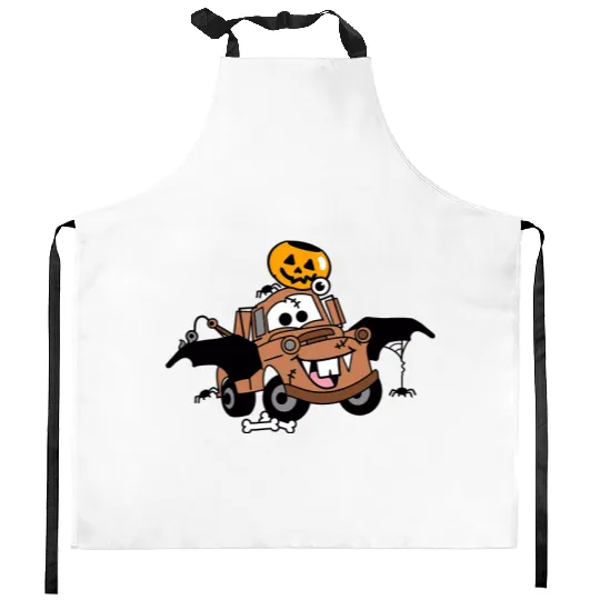 Discover Disney Mater Halloween Kitchen Aprons, Disney Cars Halloween Kitchen Aprons