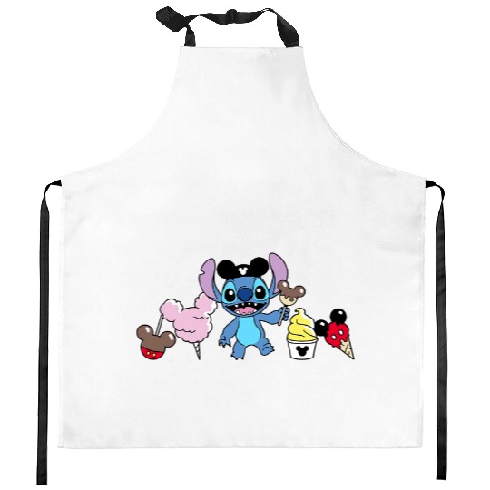 Disney Stitch Snacks Kitchen Aprons, Disney Stitch Kitchen Aprons, Stitch Bunny Kitchen Aprons