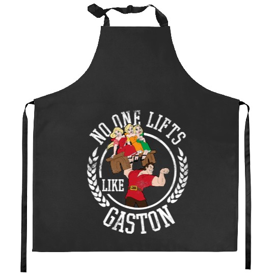 Disney Beauty and the Beast No One Lifts Like Gaston Badge Kitchen Aprons