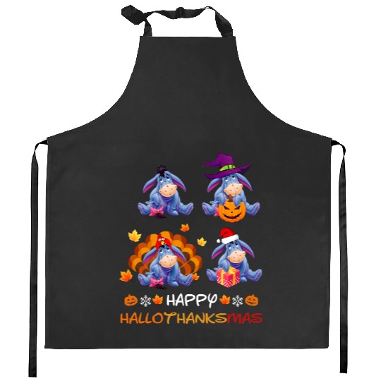 Halloween Thanksgiving Christmas Eeyore Kitchen Aprons, Disney Eeyore Kitchen Aprons Kitchen Aprons