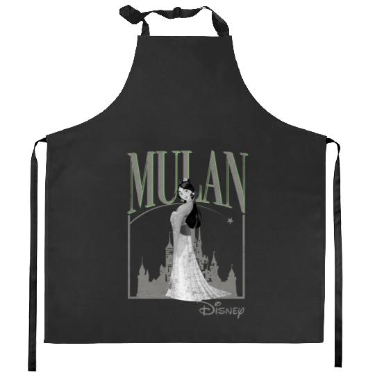 Vintage Mulan 90s Kitchen Aprons, Disney princess