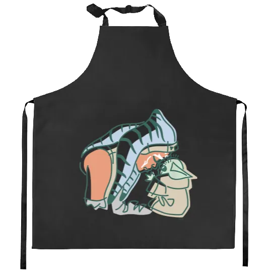 Grogu and Ahsoka Tano Kitchen Aprons, Disney Star Wars Kitchen Aprons