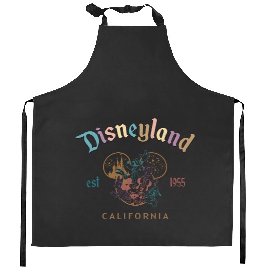 Retro Disneyland Est 1955 California Kitchen Aprons, Vintage Disneyland Kitchen Aprons