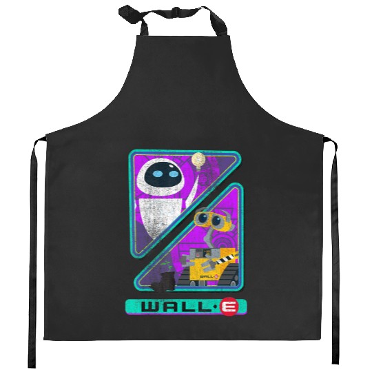 Retro Disney Pixar Wall-E Triangles And Eve Graphic Kitchen Aprons