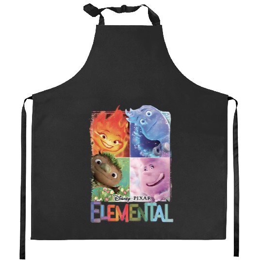 Elemental 2023 Disney Kitchen Aprons, Disney Pixar Elemental Kitchen Aprons