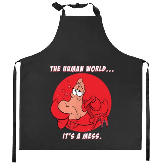The Human World It's A Mess The Little Mermaid Sebastian Kitchen Aprons, Disney Sebastian Kitchen Aprons