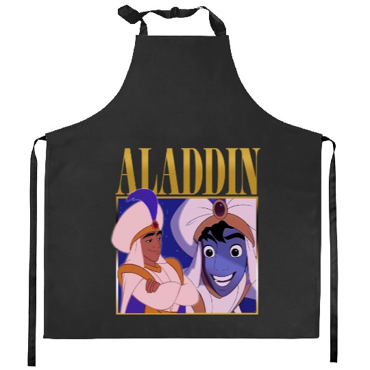 Disney Aladdin Vintage Style Kitchen Aprons, Aladdin Magic Carpet Movie Cast Retro Kitchen Aprons