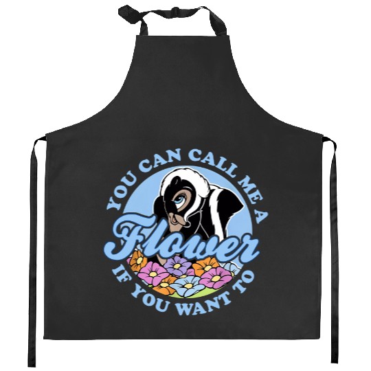 You Can Call Me A Flower If You Want To Flower Bambi Kitchen Aprons, Bambi Flower Kitchen Aprons, Bambi Flower Disney Kitchen Aprons