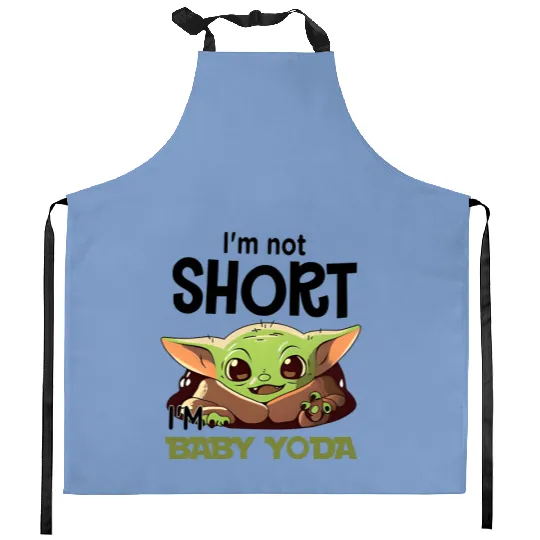 Discover I'm Not Short Kitchen Aprons, Disney Baby Yoda Kitchen Aprons, Mandalorian Kitchen Aprons