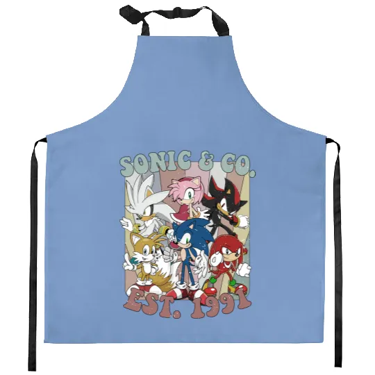 Vintage Disney Sonic And Co 1991 Colors Kitchen Aprons