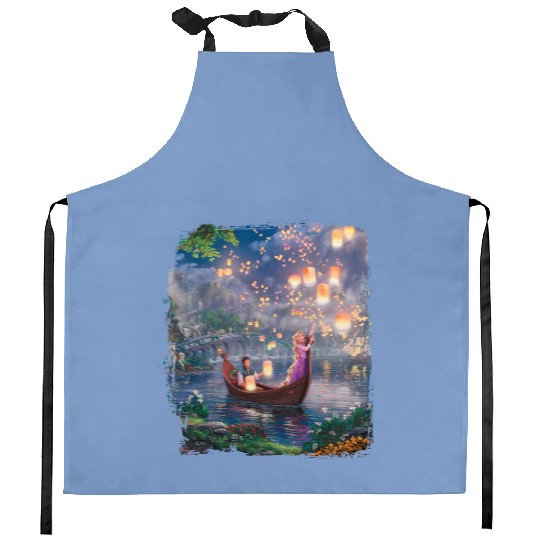 Vintage Disney Tangled Rapunzel Floral  Color Kitchen Aprons