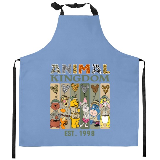 Animal Kingdom Est 1998 Kitchen Aprons, Pooh and Friends Safari Kitchen Aprons, Disney Balloon Kitchen Aprons