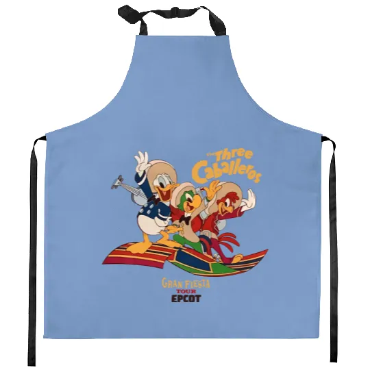 The Three Caballeros Gran Fiesta Tour Kitchen Aprons, Disney Parks Epcot Donald Duck Kitchen Aprons