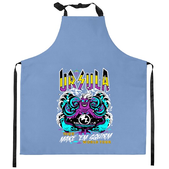 Disney Villains The Little Mermaid Ursula World Tour Band Retro Kitchen Aprons