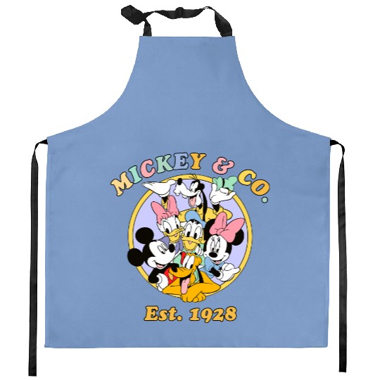 Retro Mickey And Co Disney Est 1928 Kitchen Aprons, Disney Trip, Disneyland Kitchen Aprons