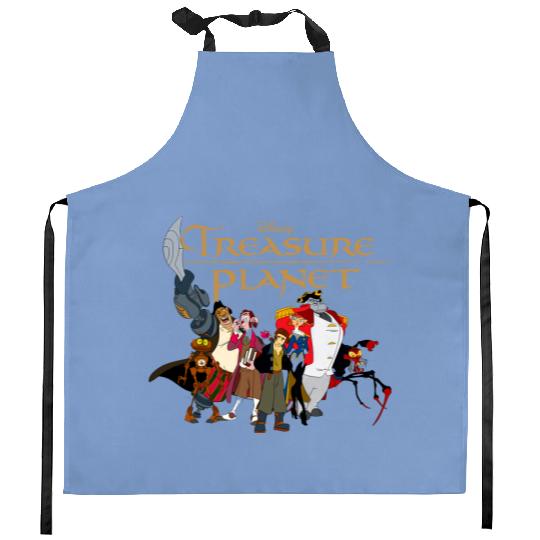 Disney Treasure Planet Logo and Characters Kitchen Aprons