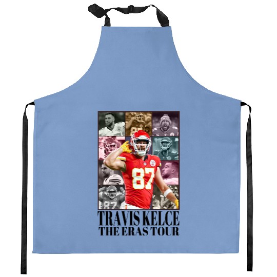 Discover Travis Kelce The Eras Tour Kitchen Aprons, Vintage Travis Kelce Kitchen Aprons, America Football