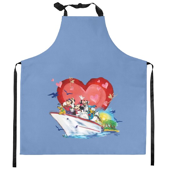 Disney Cruise Couples Kitchen Aprons, Honeymoon Cruise Kitchen Aprons