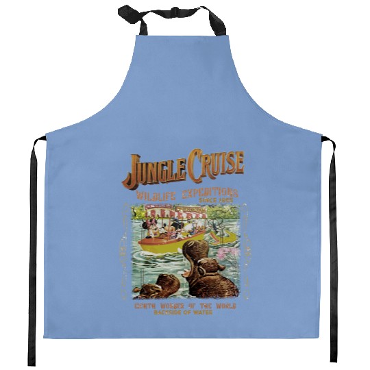 Disney Kitchen Aprons, Vintage Disney Jungle Cruise Ride Kitchen Aprons