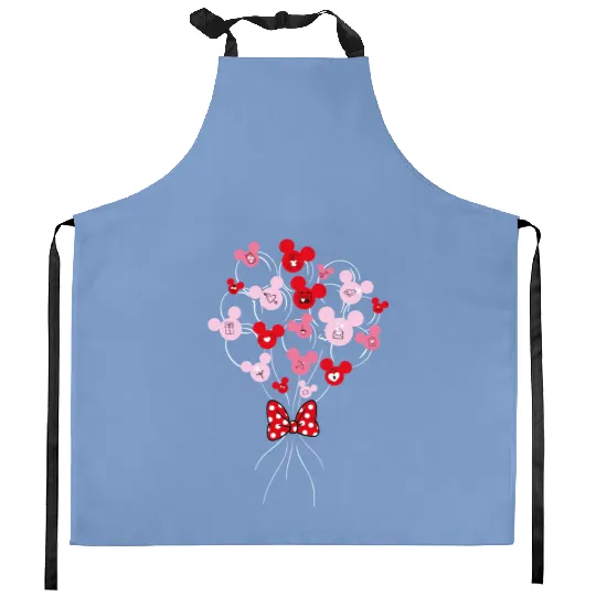 Valentines Day Kitchen Aprons, Disney Balloon Kitchen Aprons, Disney Valentine Kitchen Aprons, Valentines Balloons Gifts