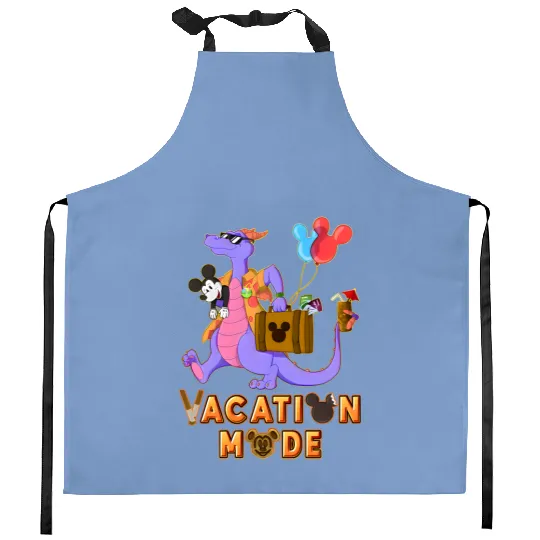 figment disney rainbow Kitchen Aprons, the ride figment, One Little Spark Figment