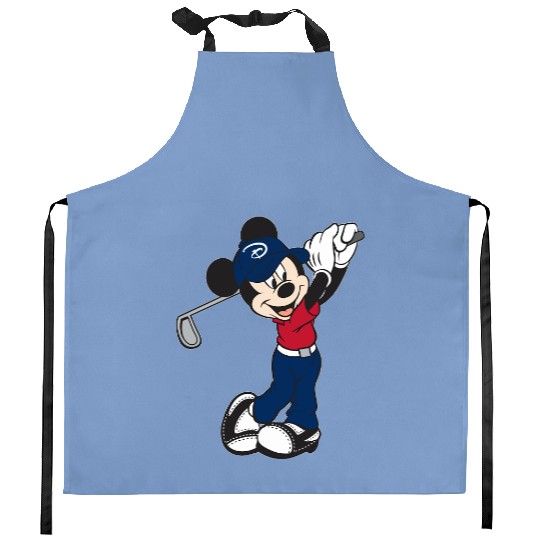 Mickey Golf Kitchen Aprons, Disney Unisex Kitchen Aprons, Disney Family Matching Kitchen Aprons