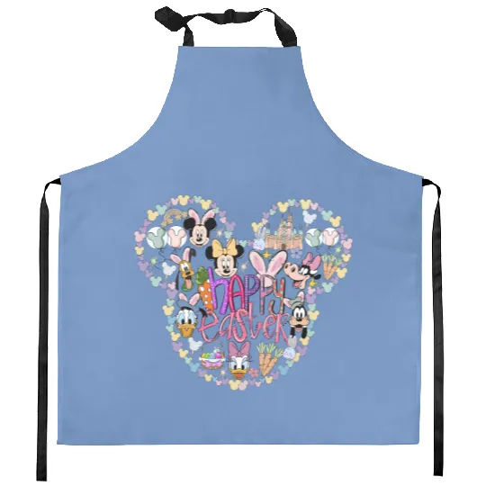 Disney Happy Easter Kitchen Aprons, Easter Disney Bunny Crew Kitchen Aprons