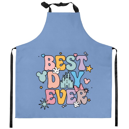 Disney Best Day Ever Kitchen Aprons, Disneyworld Family Kitchen Aprons, Disney Vacation Kitchen Aprons