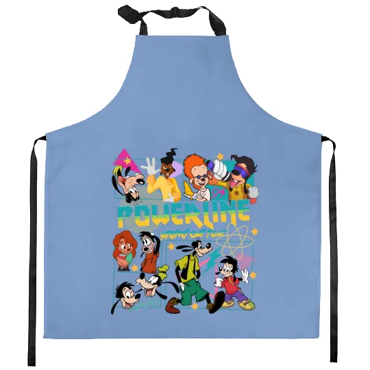 Retro Disney Goofy Movie Powerline Kitchen Aprons, A Goofy Movie