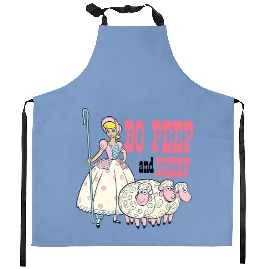 Vintage Bo Peep and Sheep Kitchen Aprons, Toy Story Bo Peep Kitchen Aprons, Disney Pixar Kitchen Aprons