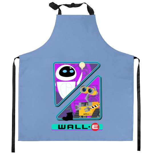 Retro Disney Pixar Wall-E Triangles And Eve Graphic Kitchen Aprons