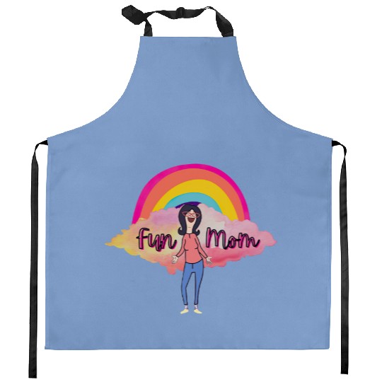 Boho Rainbow Bobs Burgers Linda Belcher Fun Mom Kitchen Aprons