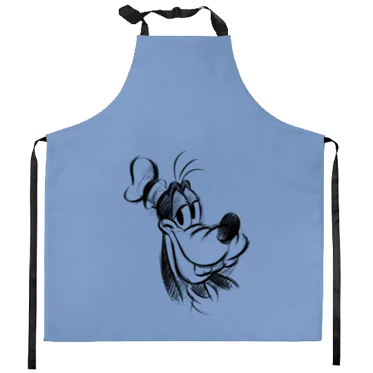Disney Goofy Sketch Portrait Kitchen Aprons, Cute A Goofy Movie