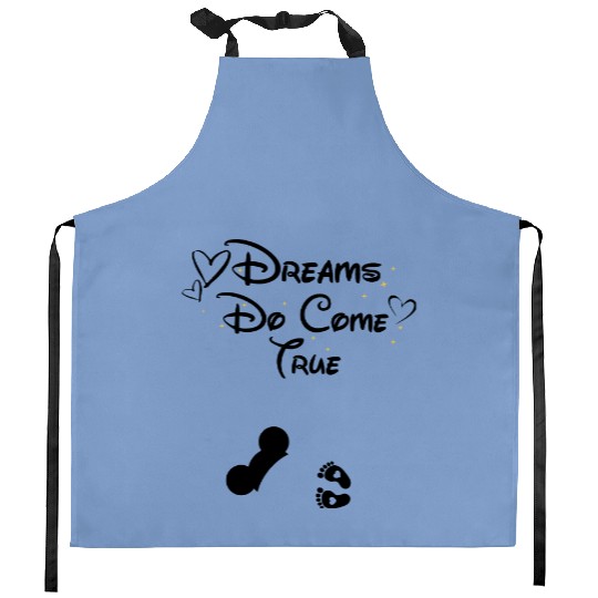 Disney Dreams Do Come True Kitchen Aprons, Disneyland Maternity Kitchen Aprons